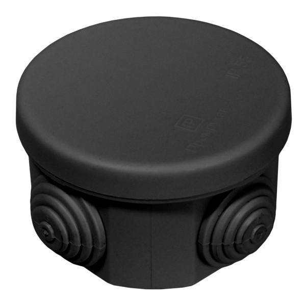 Промрукав Коробка распределительная 40-0100-9005 для о/п безгалогенная (HF) черная 65х40 (200шт/кор)