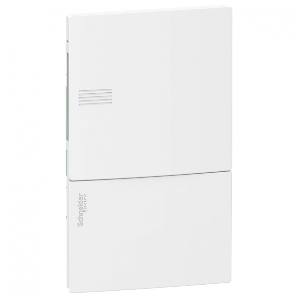 SE RESI9 MP (Mini Pragma) Бокс встраеваемый с белой дверью 1 ряд/4 модуля,IP40, IK07, 50А, 2 клеммы, Италия MIP22104