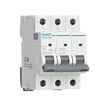 CHINT Автоматический выключатель NB8-63M 3P 1А 10кА х-ка L без тепл. расцеп. (R) 320823