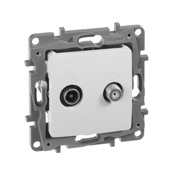 Купить Legrand Etika Белый Розетка TV/SAT 2-х кабельная 672257