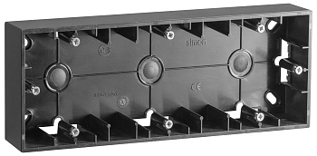 Simon 15 Графит Коробка 3-ая для наружного монтажа 1590753-038