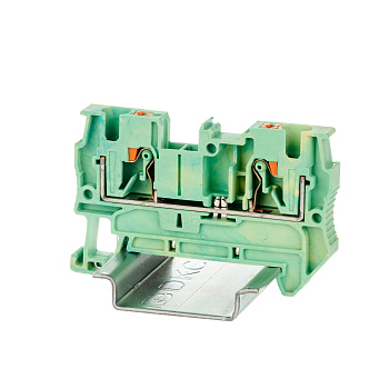 DKC Nuputuk Клемма заземления, зажим push-in, 2 точки подключения, 4 кв.мм