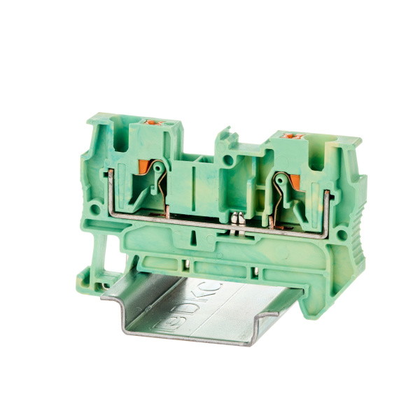 DKC Nuputuk Клемма заземления, зажим push-in, 2 точки подключения, 4 кв.мм