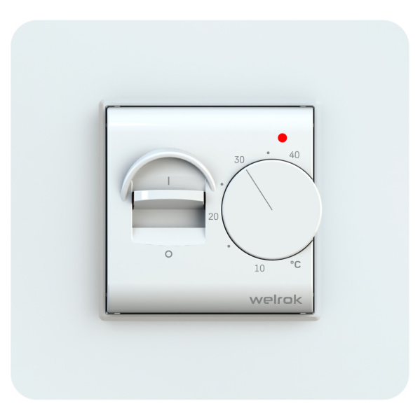 Welrok mex Терморегулятор мех. для теплого пола 16А, 3000ВА., пол 5-40град.