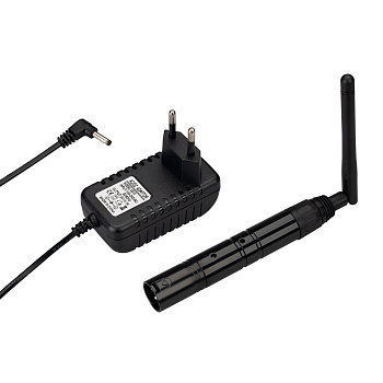 Arlight Усилитель SMART-DMX-Transmitter Black (5V, XLR3 Female, 2.4G) (IP20 Металл, 5 лет) 028416