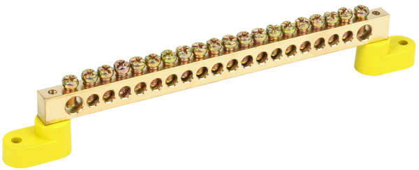 IEK Шина PE земля на двух угловых изол ШНИ-8х12-20-У2-Ж