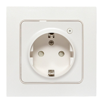EKF Умная розетка Стокгольм 1-местная 16А белый Zigbee Сonnect