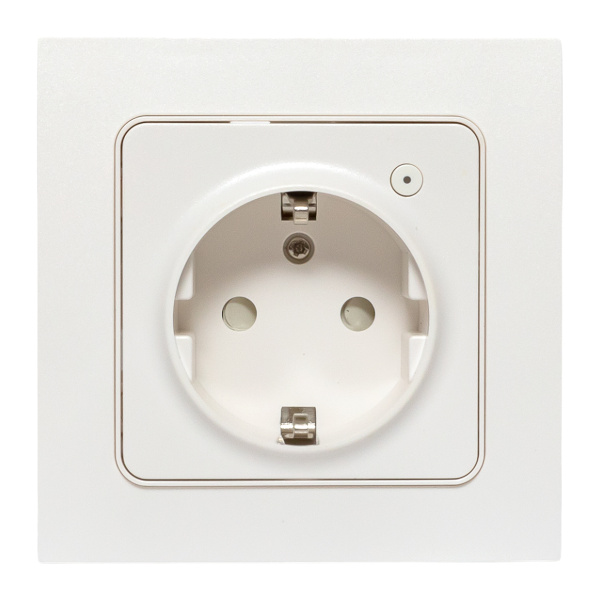 EKF Умная розетка Стокгольм 1-местная 16А белый Zigbee Сonnect