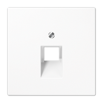 JUNG LS 990 Белая Накладка 1-ой наклонной ТЛФ/комп розетки LS969-1UAWW