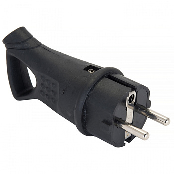 EKF Basic Вилка угловая каучуковая с кольцом 230В 2P+PE 16A IP44