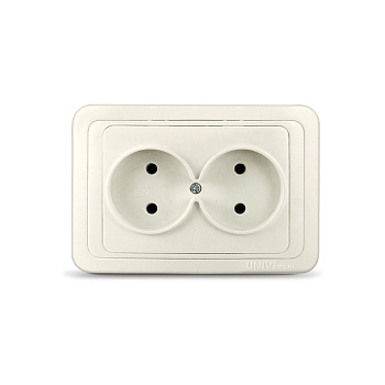 UNIVersal "Валери" Розетка "слоновая кость" (ivory) 2-ая б/з Б-В0102