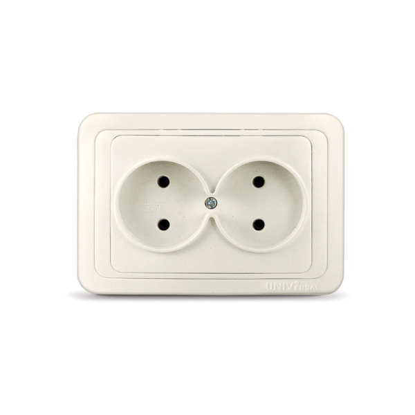 UNIVersal "Валери" Розетка "слоновая кость" (ivory) 2-ая б/з Б-В0102