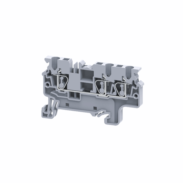 КЭАЗ Клемма с тремя контактами пружинная OptiClip СX-2,5-TRIPLET-I-BU-синий