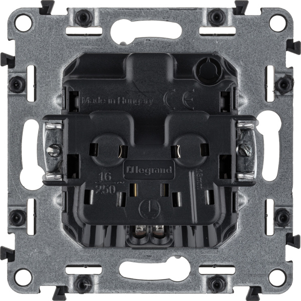 Купить Legrand Valena ALLURE DIY Алюм Розетка 1-ая с/з, безвинт.зажим 753921