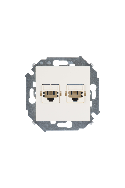 Купить Simon 15 Бежевая Розетка ТЛФ 2-ая RJ11, винт.зажим 1591589-031