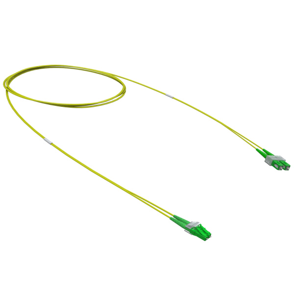 DKC Оптический коммутационный шнур переходной Duplex LC-UPC/SC-APC, 9/125 OS2, 3 м