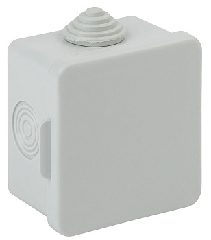 ЭРА KOR-65-65-50-4g Коробка распаячная открытой установки КОР 65х65х50мм с гермовводами 4 вх. IP54