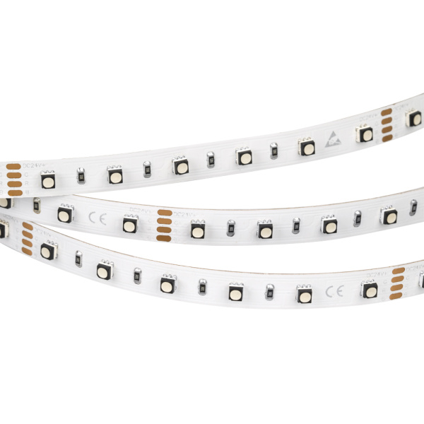 Arlight Светодиодная лента MINI-F60-10mm 24V RGB (14.4 W/m, IP20, 3535, 5m) (Открытый) 022718(2)