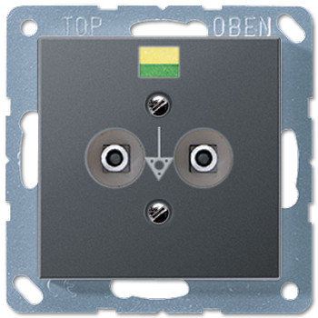 JUNG Штепсельная розетка для выравнивания потенциалов, матовый антрацит A565-2BFANM