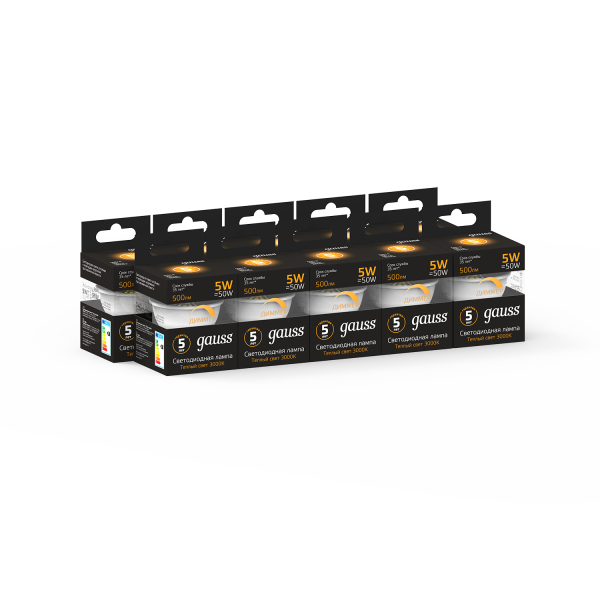 Купить Gauss Лампа MR16 5W 500lm 3000K GU10 диммируемая LED 1/10/100 101506105-D