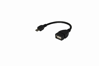 USB кабель OTG micro USB на USB шнур 0.15M черный Rexant 18-1182