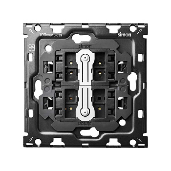 Simon 100 Кит 1 пост механизм 2 переключателя (проходные) + суппорт 10010103-039