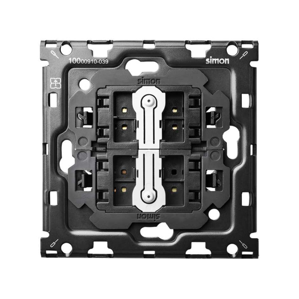 Simon 100 Кит 1 пост механизм 2 переключателя (проходные) + суппорт 10010103-039