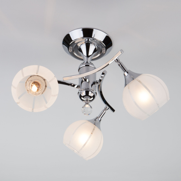 Eurosvet Люстра с поворотными плафонами 3353/3 хром/белый 00000023621