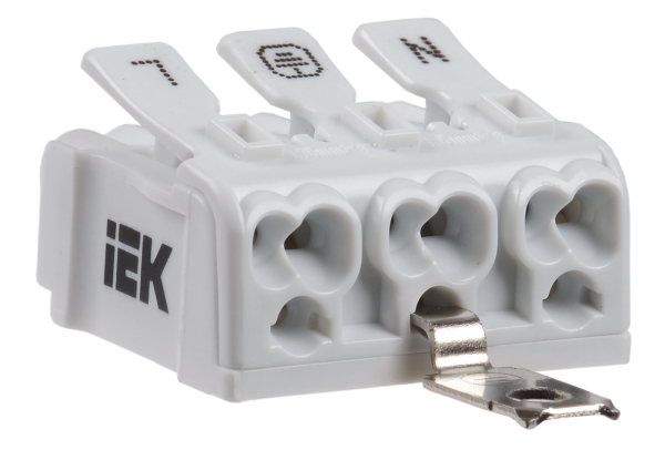 Купить IEK Клемма пружинная соединительная КСПз3-L+N+PE