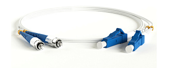 Hyperline FC-D2-9A1-FC/UR-LC/UR-H-1M-LSZH-WH Патч-корд волоконно-оптический (шнур) SM 9/125 (G.657), FC/UPC-LC/UPC, 2.0 мм, duplex, LSZH, 1м 39370