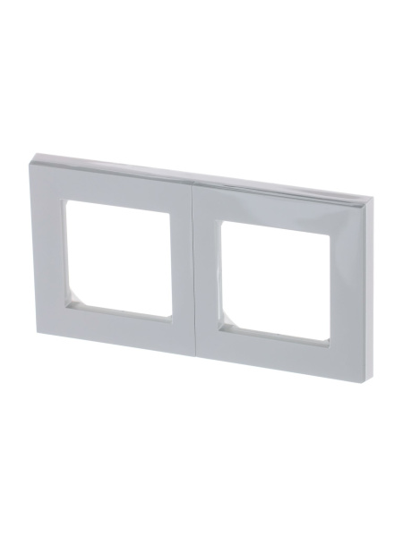 Купить ABB EPJ Levit серый / белый Рамка 2 поста 2CHH015020A6016