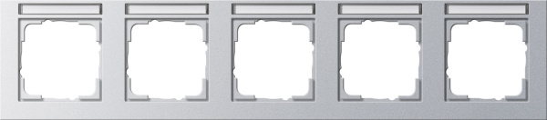 Gira E2 Алюминий Рамка 5-ая горизонтальная с полем для надписи 109525