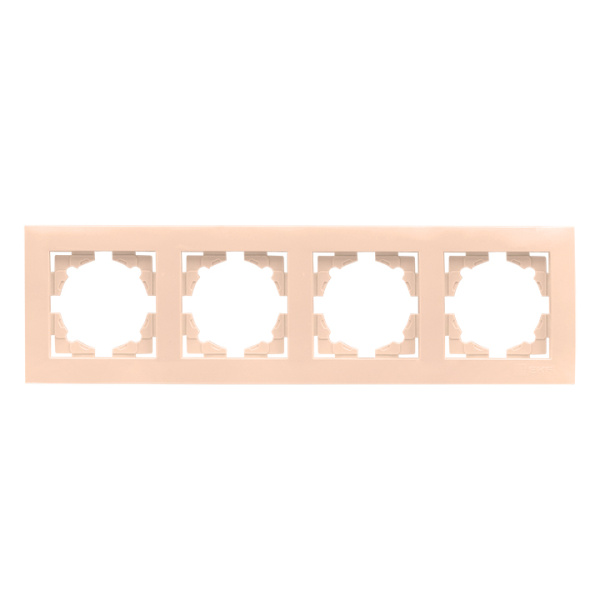 Купить EKF PROxima Валенсия рамка 4-местная кремовая