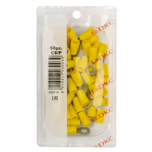 Купить DKC Наконечник с отверстием под винт и изолир.фланцем 2,5-6 кв.мм 6,2 мм (НКИ) 2C6P