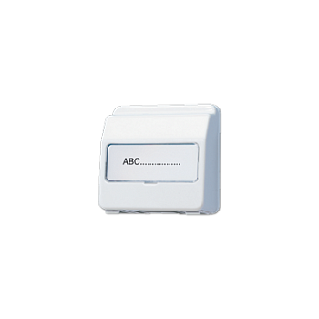 JUNG Крышка пружинная для штепсельных розеток с фиксатором и полем для надписи 23×29 мм белая CD554KLWW