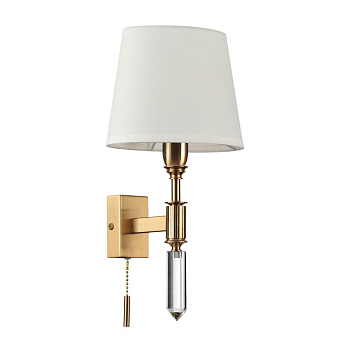 Odeon Light 4894/1W MODERN ODL_EX22 55 бронзовый/белый/ткань Бра с выкл. E14 1*40W LONDON