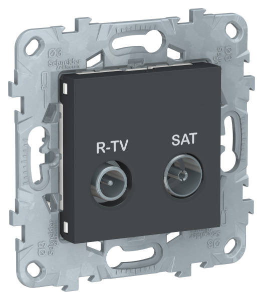 Купить SE Unica New Антрацит Розетка R-TV/SAT, оконечная NU545554