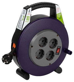 ЭРА Удлинитель силовой BPx-4e-3x1-10m в закрытом корпусе с заземлением с выключателем 4 розетки 10м ПВС 3x1мм2 10А