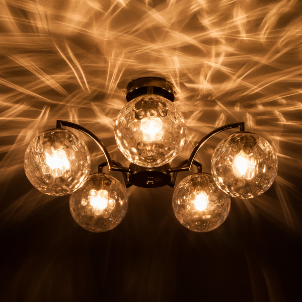 Купить Eurosvet 30178/5 Светильник потолочный черный жемчуг a056069