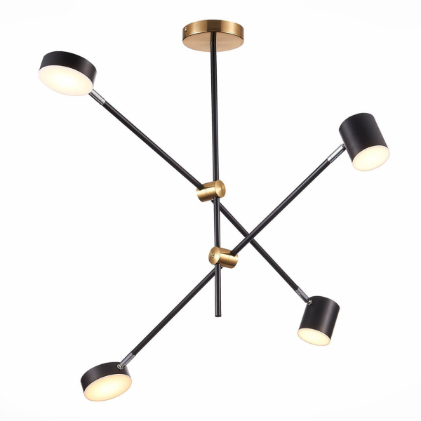 Купить ST Luce SL1604.432.04 Светильник потолочный Черный, Латунь/Черный LED 4*5W 3000K