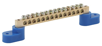 ЭРА NO-222-70 Синий Шина N "ноль" на двух угловых изол ШНИ-8х12-14-У2