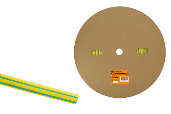 TDM Термоусаживаемая трубка ТУТнг 12/6 желто-зеленая (100 м/ролл) SQ0518-0024