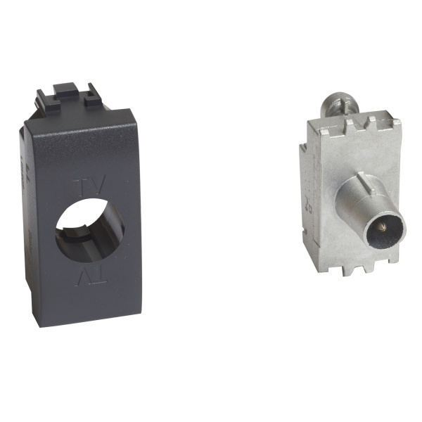 Купить BT LL Мех Розетка TV оконечная "шлейф", 10дБ, разъем 9,5 мм, экранир. с лицевыми панелями Белый, Алюминий, Антрацит, 1 мод LN4202P10