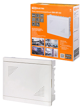 TDM Бокс мультимедийный БМ-ВП-03, 375х325х120, IP31 SQ0915-0302