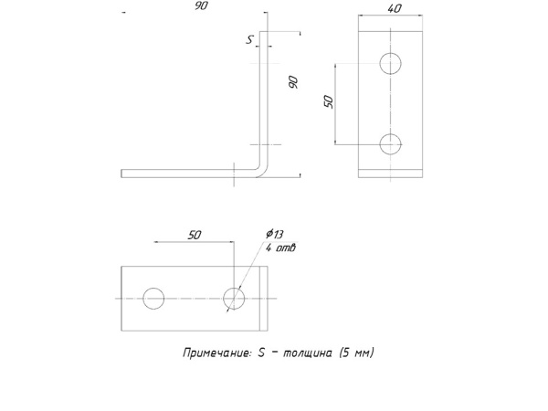 Купить EKF PROxima STRUT-пластина угловая 90гр. 4 отверстия HDZ