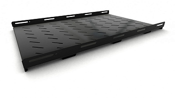 Hyperline TSH3H-850-RAL9004 Полка стационарная усиленная, глубина 850 мм, с боковым креплением, нагрузка до 100 кг, для шкафов серии TTB, TTBR, 485х85 397133