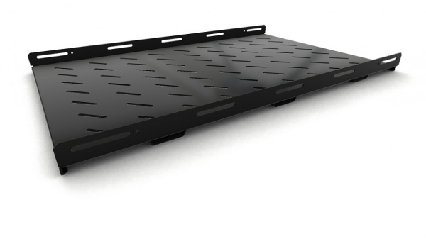 Hyperline TSH3H-850-RAL9004 Полка стационарная усиленная, глубина 850 мм, с боковым креплением, нагрузка до 100 кг, для шкафов серии TTB, TTBR, 485х85 397133