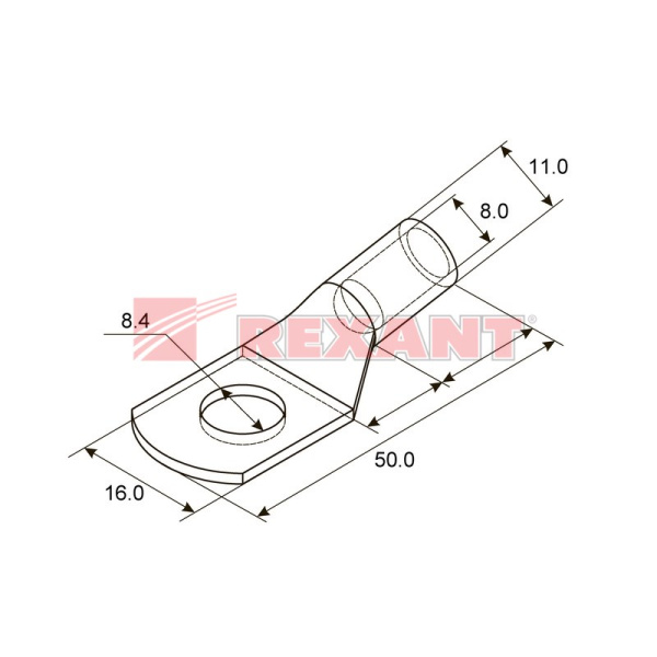 Купить Наконечник ТМЛ 25–8–8 Rexant 07-5314