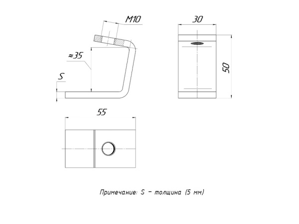 Купить EKF PROxima STRUT-прижим балочный П-образный (5мм) stpb-5-TDZ