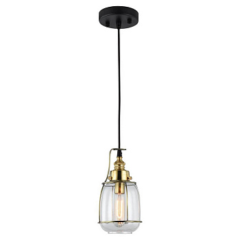 Lussole LOFT Металл Черный / матовое золото Стекло Подвес E14 40W LSP-9677 Lussole LOFT Металл Черный / матовое золото Стекло Подвес E14 40W LSP-9677